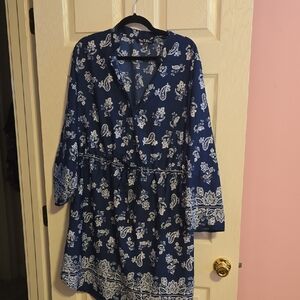 Time To Bloom Navy‎ Paisley Midi Dress